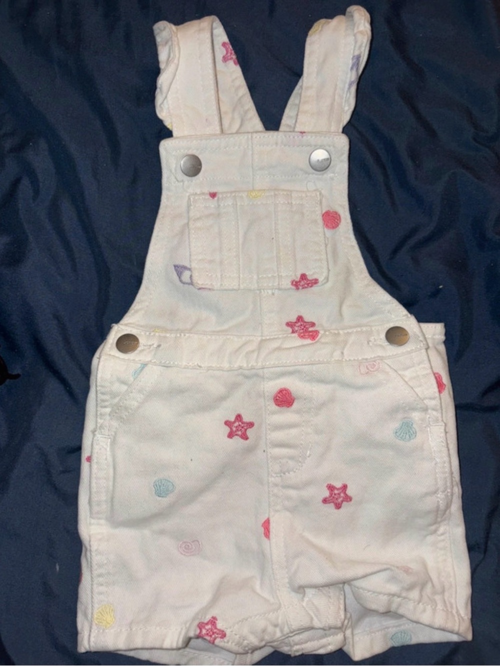 Joe's Jeans Baby White Shortall with Pink Star & Pastel Motifs